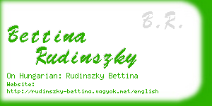 bettina rudinszky business card